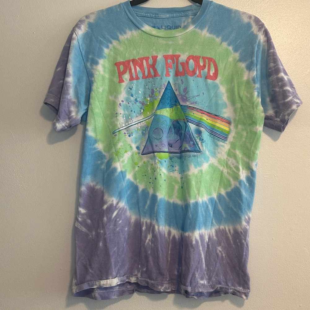 Liquid Blue Short Sleeve Tee - Pastel Blue and Green